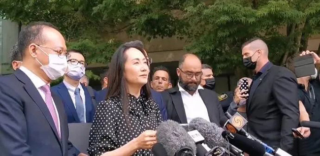 孟晚舟获释，今晚抵达深圳：感谢祖国和人民的支持！